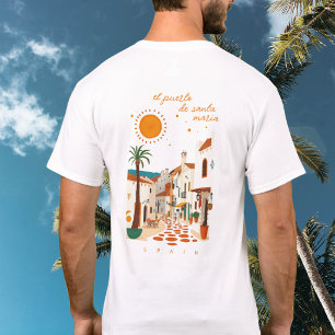 Camiseta O porto de santa Maria Espanha roupa cidade branca