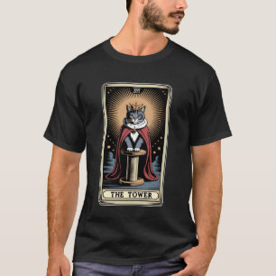 Camiseta O Poste do Tarot da Torre Treliça de Arranhar Gato