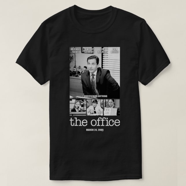 Camiseta O Poster de Filme Reimaginado do Office (Frente do Design)