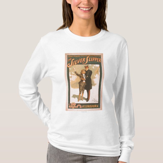 Camiseta O poster de prata #1 do teatro musical do (Frente)