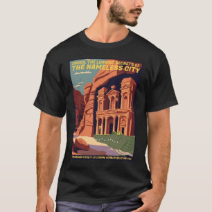 Camiseta O Poster de viagens Lovecraft da Cidade Sem Nome C