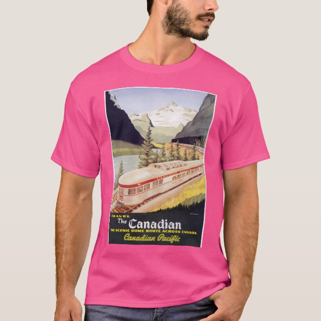Camiseta O Poster do comboio de alta velocidade (Retro Vint (Frente)