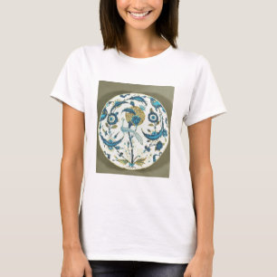 Camiseta O prato de Iznik pintado com um pavão