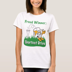 Camiseta O prêmio o mais curto do furo da movimentação p