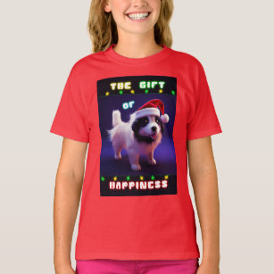 Camiseta O Presente Da Felicidade Puppy 25 De Dezembro De N