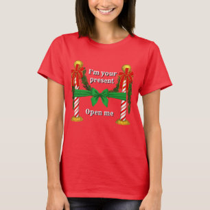 Camiseta O presente de Natal das mulheres... sou seu presen