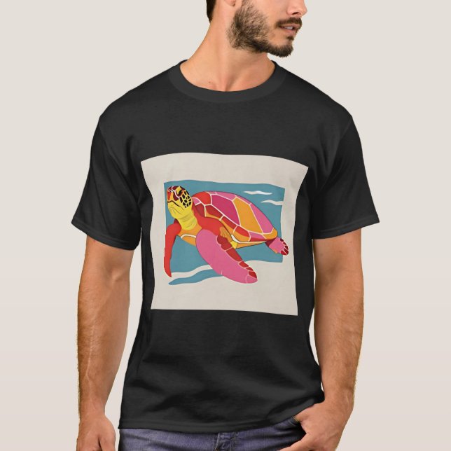 Camiseta O presente do Patchworkurtle (Frente)