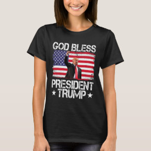 Camiseta O Presidente Abençoado Trump 2024 Apoia A Eleição