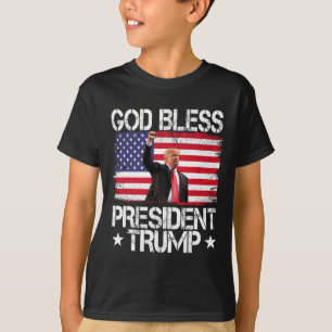 Camiseta O Presidente Abençoado Trump 2024 Apoia A Eleição 