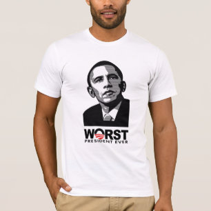 Camiseta O presidente o mais mau Nunca de Barack Obama