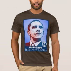 Camiseta O presidente Obama, mudança é agora t-shirt