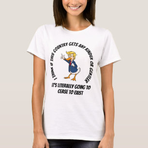 Camiseta O Presidente Quack Trump América É Muito Bonito