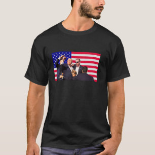 Camiseta O Presidente Trump é o braço seguro de trump Raisi