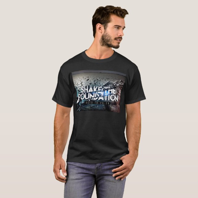 Camiseta O preto básico T dos homens (Frente Completa)