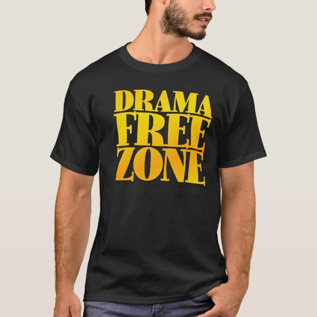 Camiseta O preto do t-shirt da zona franca do drama (Frente)