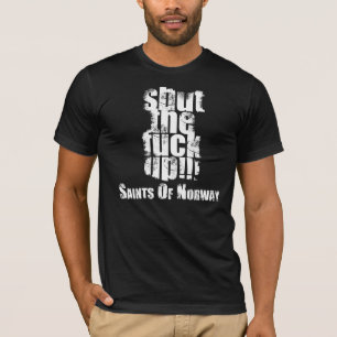 Camiseta O preto fechou o F ** k acima do t-shirt