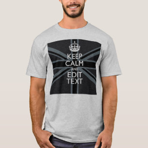 Camiseta O preto preto corajoso mantem a calma seu texto