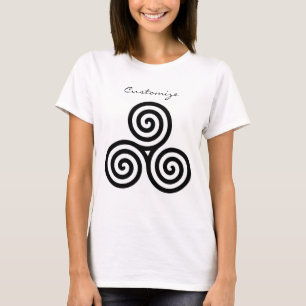 Camiseta O preto triplo espirala Thunder_Cove