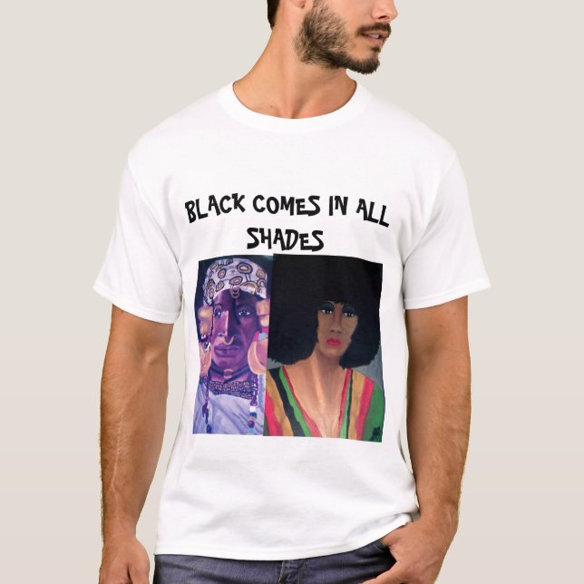 Camiseta O PRETO VEM em TODO O T das MÁSCARAS (Frente)