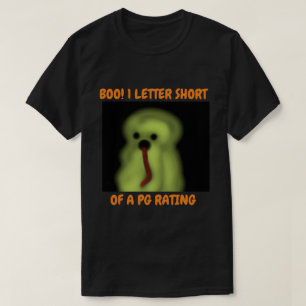 Camiseta O Preto Vermelho Verde Fantasma Do Halloween Está