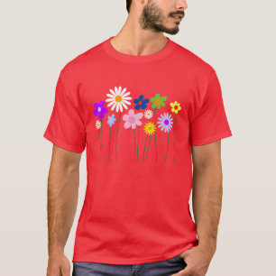 Camiseta o primavera floresce o tshirt