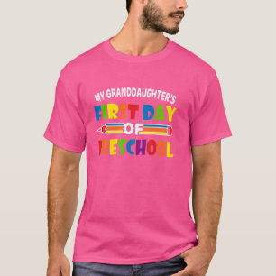 Camiseta O Primeiro Dia de Meninas Escolares da Minha Avó P
