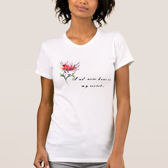 Camiseta O príncipe pequeno… "e agora é aqui meu secreto… " (Frente)