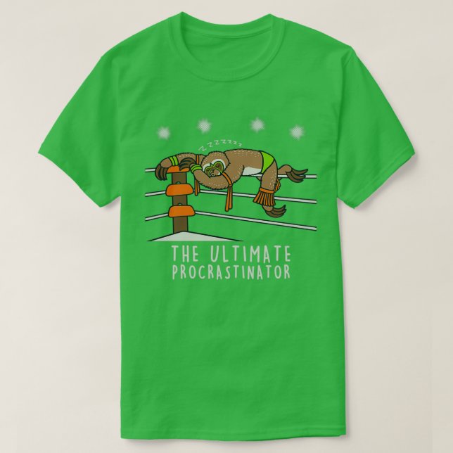 Camiseta O procrastinador máximo (Frente do Design)