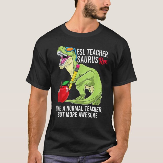 Camiseta O Professor Surus Rex Como Um Professor Normal Mas (Frente)