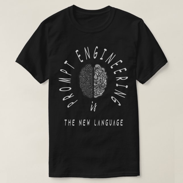 Camiseta O Prompt Engineering É O NOVO IDIOMA nerd Ia Gi (Frente do Design)