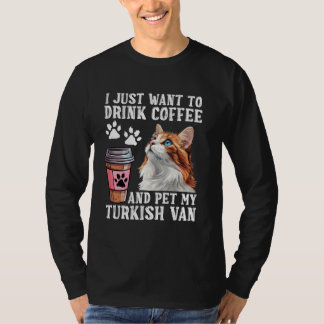Camiseta O Proprietário de Gatos SÓ QUER BEBER CAFÉ DE PETR