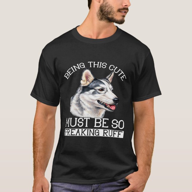 Camiseta O Proprietário Do Cachorro rouco Sendo Esta Cuta D (Frente)