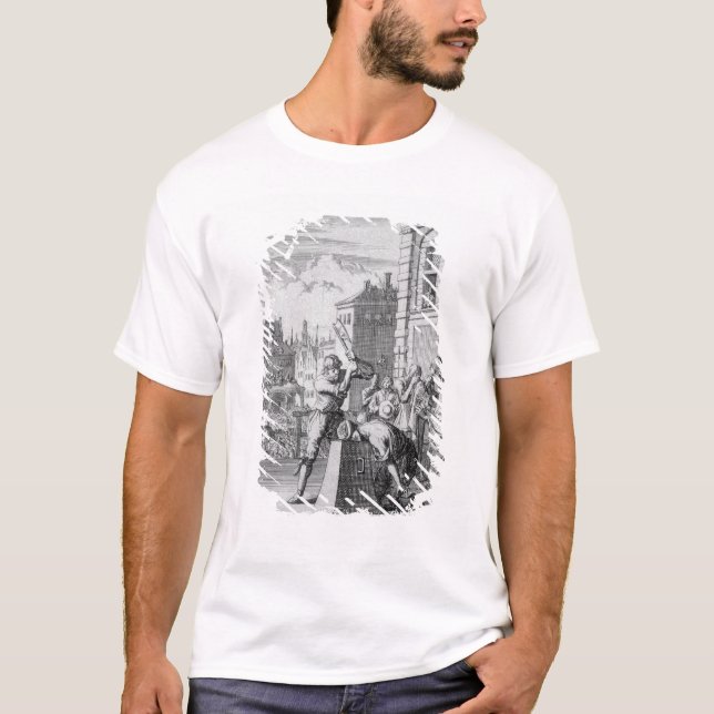Camiseta O protetor dividido (Frente)