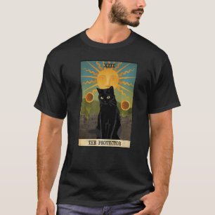 Camiseta O Protetor Tarot Black Cat Mystical Tarot Cat