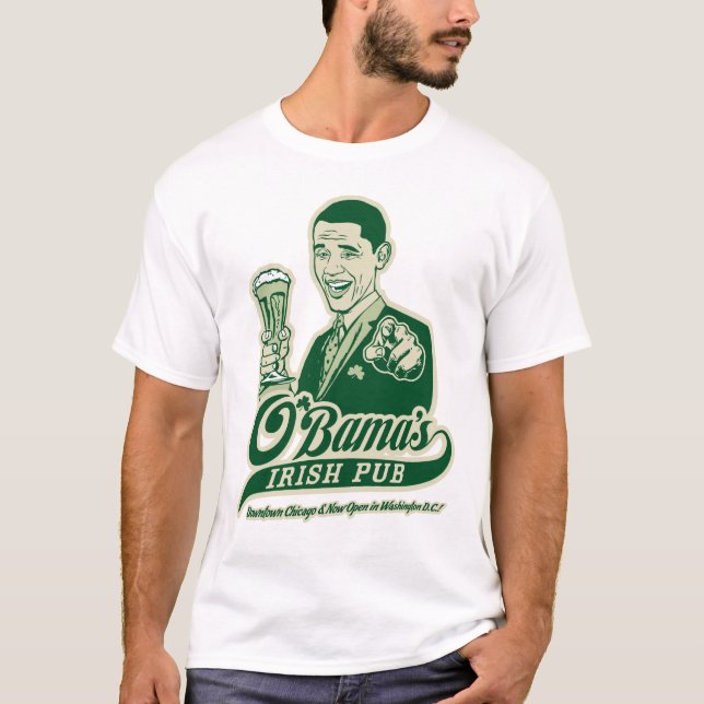 Camiseta O Pub Irlandês de Obama (Frente)