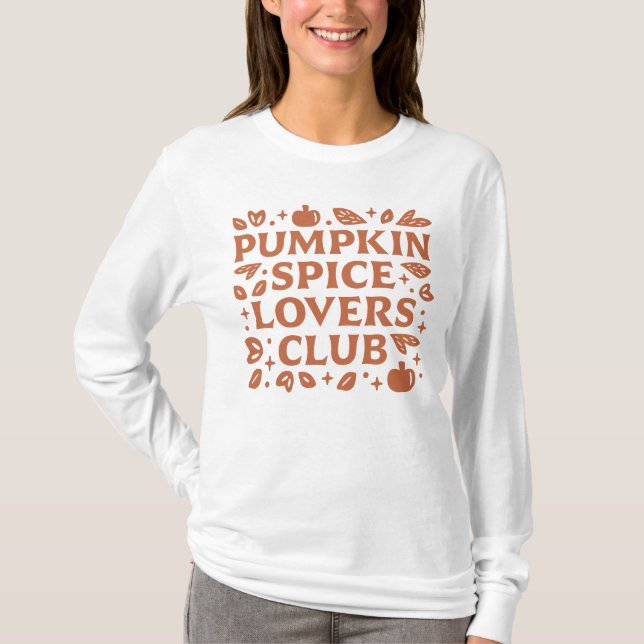 Camiseta O Pumpkin Spice Lovers Club (Frente)