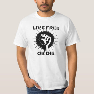 Camiseta O punho aumentado - livre vivo ou morre