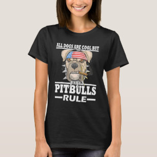 Camiseta O Punk Americano De Pitbull Todos Os Cães São Lega