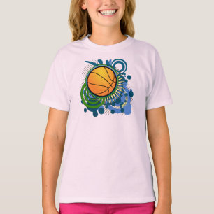Camiseta O punk do basquetebol circunda o t-shirt azul