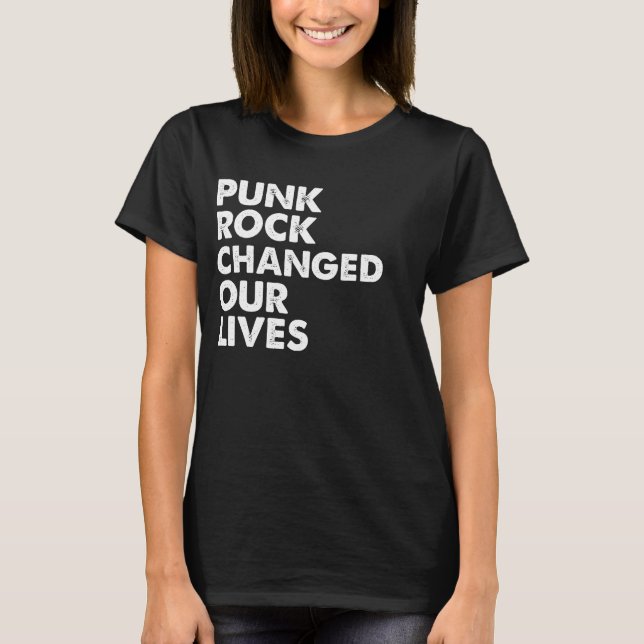 Camiseta O punk rock mudou nossas vidas (Frente)