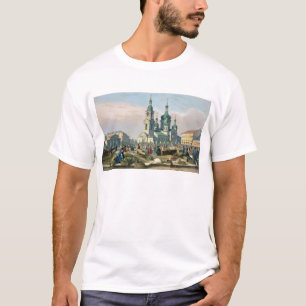 Camiseta O quadrado do feno em St Petersburg, c.1840