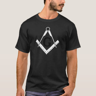 Camiseta O quadrado e o símbolo da maçonaria dos compassos