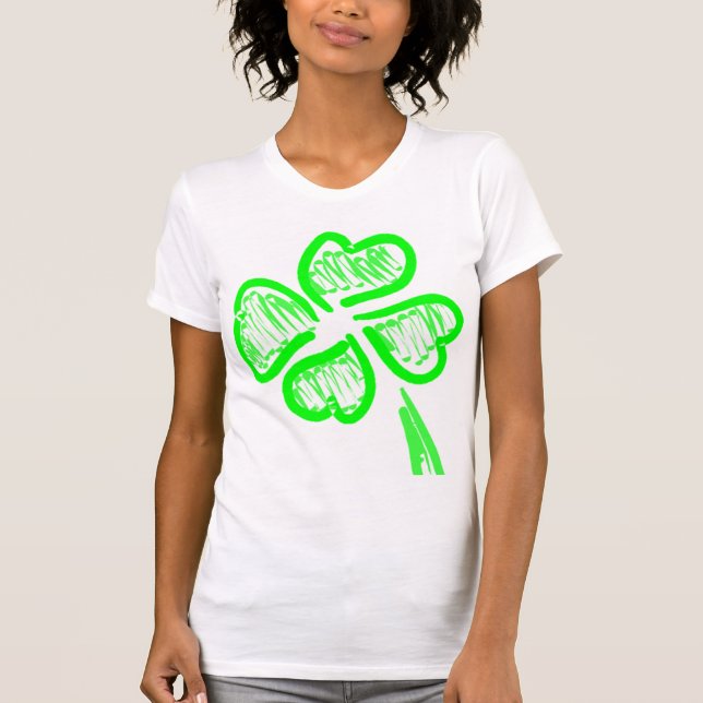 Camiseta O Quatro Folha de São Patrick. (Frente)