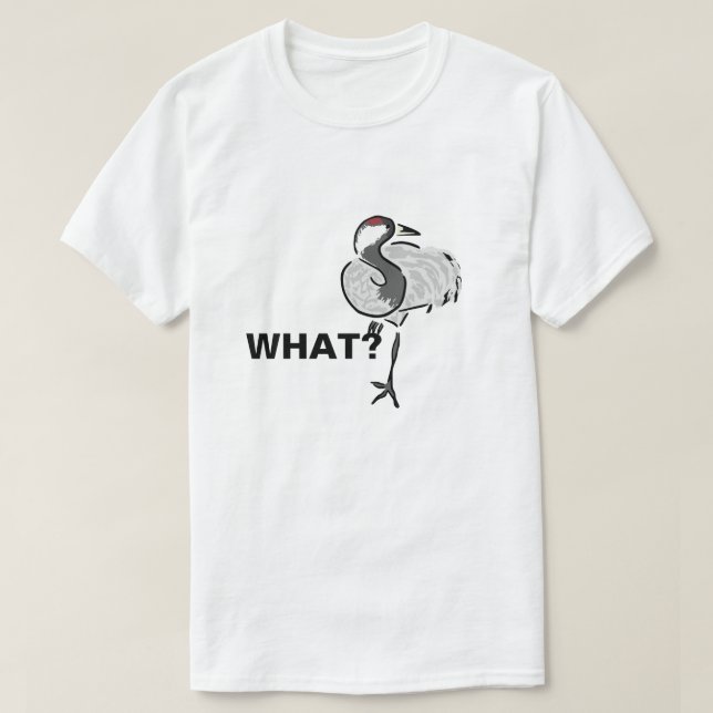 Camiseta O que a heron pássaro. Personalizável engraça (Frente do Design)