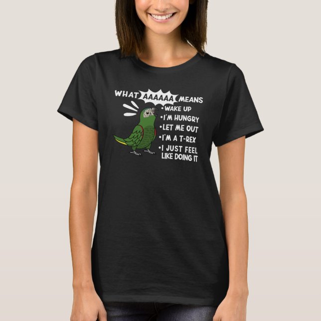 Camiseta O Que AAAAA Significa Que Grito Com O Papagaio Mac (Frente)
