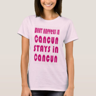 Camiseta O que acontece em Cancún, fica em Cancún