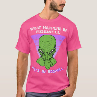 Camiseta O Que Acontece Em Roswell Fica Em Roswell