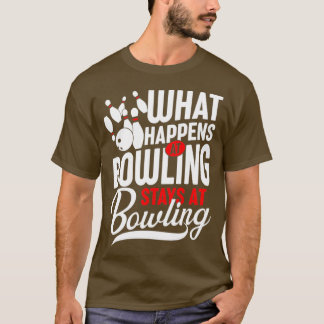 Camiseta O Que Acontece Na Boliche Fica Em