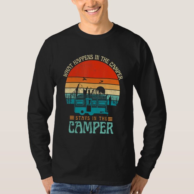 Camiseta O Que Acontece Na Campanha Acampando Com Ditos (Frente)