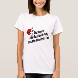 Camiseta O Que Acontece Na Festa de solteira...